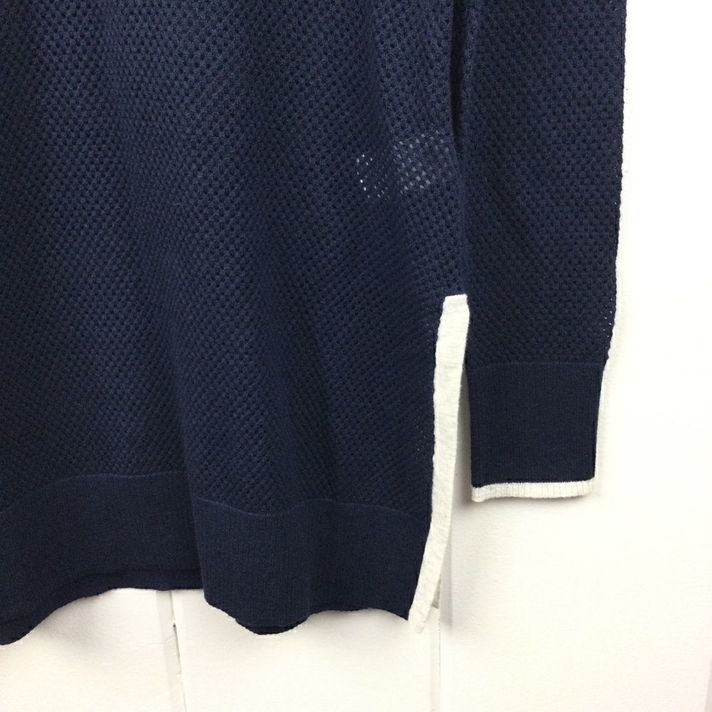 Smartwool Tunic Sweater NWT Navy & Gray Wool V-neck‎ - Picture 6 of 13